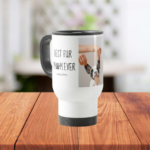 Mug De Voyage Moderne Meilleur Fur Maman Photo de chien