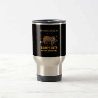 Mug De Voyage Mon Animal D'Esprit Est Une Parodie Grumpy