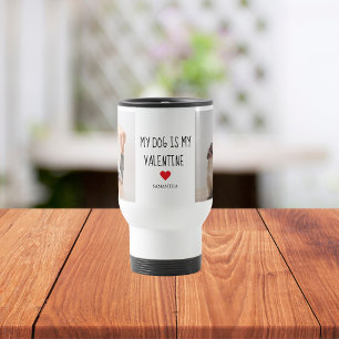 Mug De Voyage Mon chien est ma Saint Valentin Photos de deux c