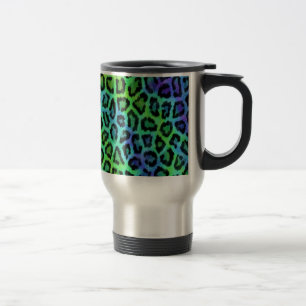 Mug De Voyage Monnaie Et Empreinte de léopard Bleu