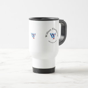 Mug De Voyage monogramme circulaire - logo promo personnalisé