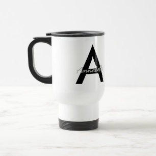 Mug De Voyage Monogramme personnalisé de typographie