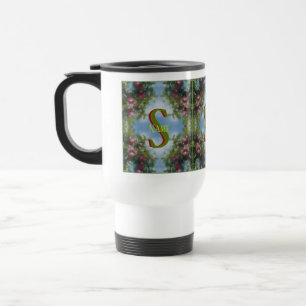 Mug De Voyage Monogramme personnalisé Votre initiale Nom Pommes 