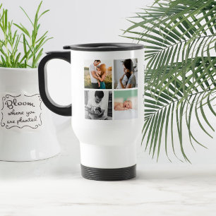 Mug De Voyage Monographie de montage photo de famille moderne