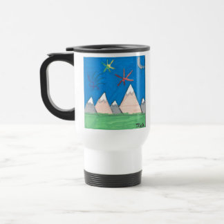 Mug de voyage Montagnes et Feux d'artifice