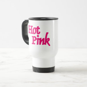 Mug De Voyage Mot rose chaud blanc Voyage banlieue mug