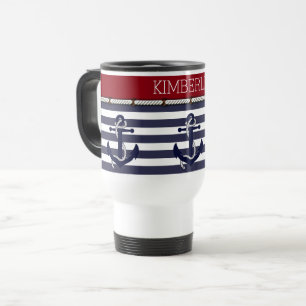 Mug De Voyage Motif Ancre nautique Choisissez votre couleur Pers