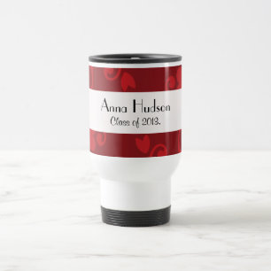 Mug De Voyage Motif Damas, Damas rouge, Graduation