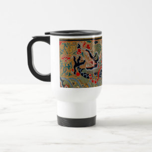Mug De Voyage Motif de broderie en soie de dragon chinois antiqu