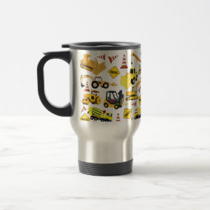 Mug De Voyage Motif de camions de construction
