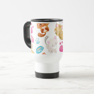 Mug De Voyage Motif De Chats, Chats Mignons, Kitty, Chatons, Paw