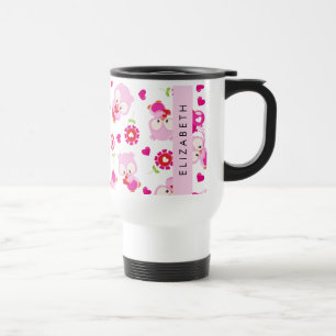 Mug De Voyage Motif De Chouettes, Chouettes Mignonnes, Chouettes