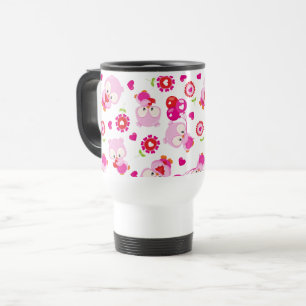 Mug De Voyage Motif De Chouettes, Chouettes Mignonnes, Chouettes