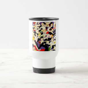Mug De Voyage Motif de couples de danse Art déco Ère du jazz d