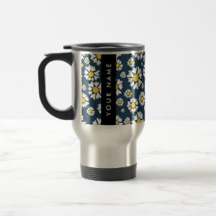 Mug De Voyage Motif de marguerite, marguerites blanches, Votre n