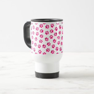 Mug De Voyage Motif De Pailles, Paniers De Chien, Pailles Roses