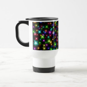 Mug De Voyage Motif de rayons d'étoile de Noël multicolore