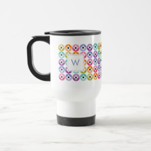 Mug De Voyage Motif de surface composée de points de l'ombre ar