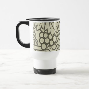 Mug De Voyage Motif de vigne de raisin gris vert de William Morr