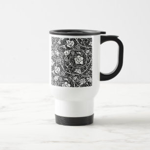 Mug De Voyage Motif de vigne de raisin noir et blanc de William