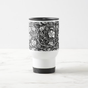 Mug De Voyage Motif de vigne de raisin noir et blanc de William