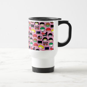 Mug De Voyage Motif en chef de la Ligue de justice de Chibi
