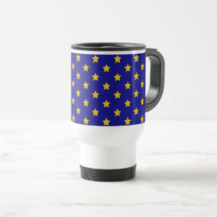 Mug De Voyage Motif Gold Stars, Bleu Marine, Exclusive