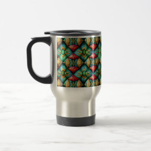Mug De Voyage Motif mosaïque géométrique africain coloré