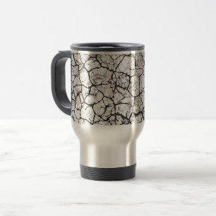 Mug De Voyage Motif numérique marbre fissuré