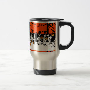 Mug De Voyage Motif vintage de fantômes de lanterne de Jack O