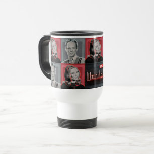 Mug De Voyage Motif Wanda et Vision Retro Checker