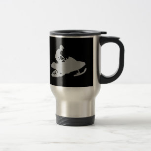 Mug De Voyage Motoneige gris argenté