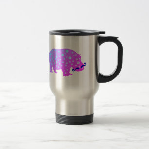 Mug De Voyage Moustaches Hipster Bouche de voyage en acier inoxy