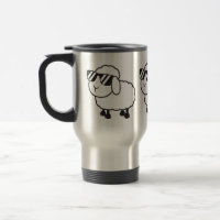 Moutons blancs dans la bande dessinée de lunettes