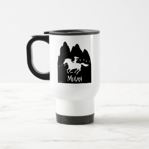 Mug De Voyage Mulan Riding Vent noir Monts passés Silhouette