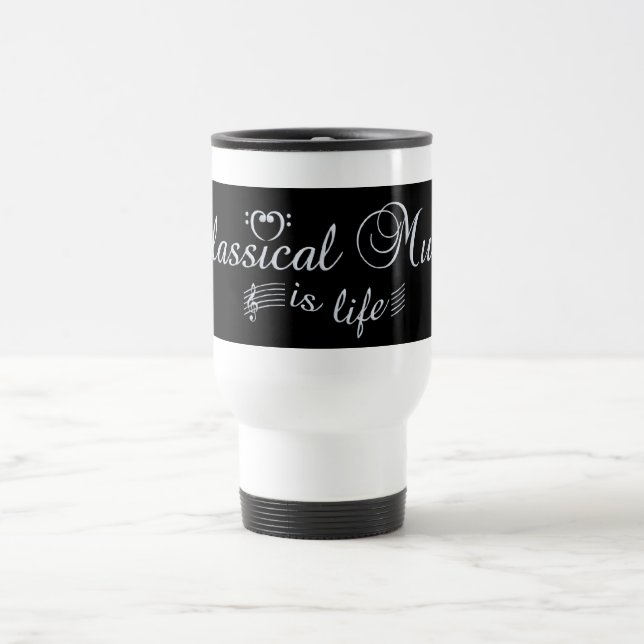Mug De Voyage Musique classique - choisir style & couleur (Centre)