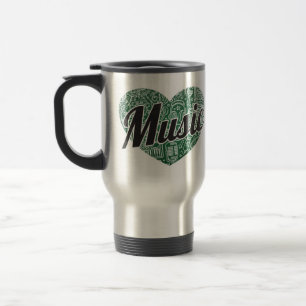Mug De Voyage Musique Retro Coeur Blackboard Love