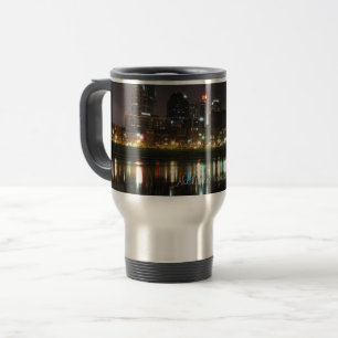 Mug De Voyage Nashville, Tennessee Skyline à Night
