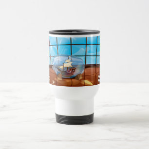 Mug De Voyage Navire dans une bouteille en mer