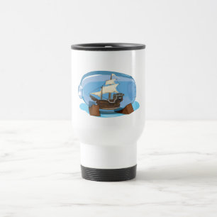 Mug De Voyage Navire dans une bouteille en mer