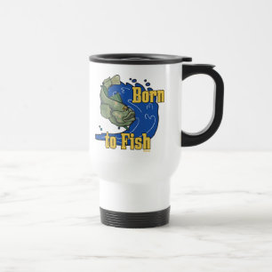 Mug De Voyage Né à Fish Fishing TShirt