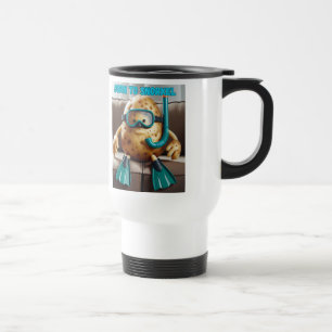 Mug De Voyage Né pour faire de la plongée en apnée