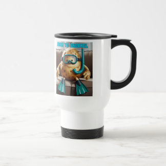 Mug De Voyage Né pour faire de la plongée en apnée