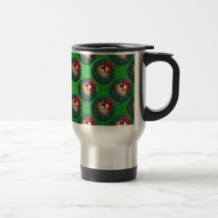 Mug De Voyage Neuf boule dans la couronne Motif sur vert