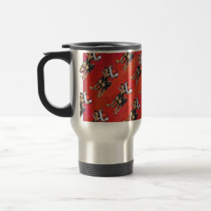 Mug De Voyage Noël Chihuahua en rouge