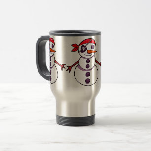 Mug De Voyage Noël de bonhomme de neige de pirate Joyeux