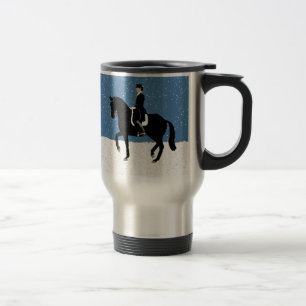 Mug De Voyage Noël de cheval de dressage de Milou
