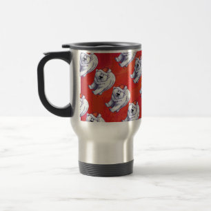 Mug De Voyage Noël de l'ours polaire en rouge