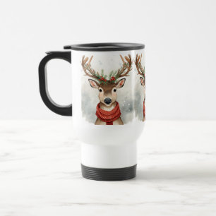 Mug de voyage Noël Renne Mignon pour un Hiver Cosy