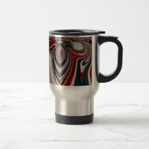 Mug De Voyage Noël Retro Texture Vintage Art Abstrait Imprimer
